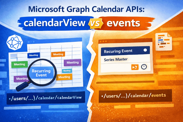 đź“… Microsoft Graph Calendar APIs: calendarView vs events (Explained Simply)
